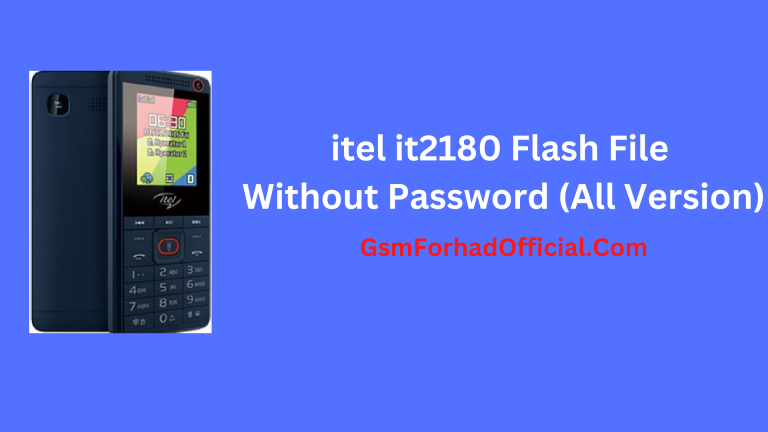 itel it2180 Flash File Without Password