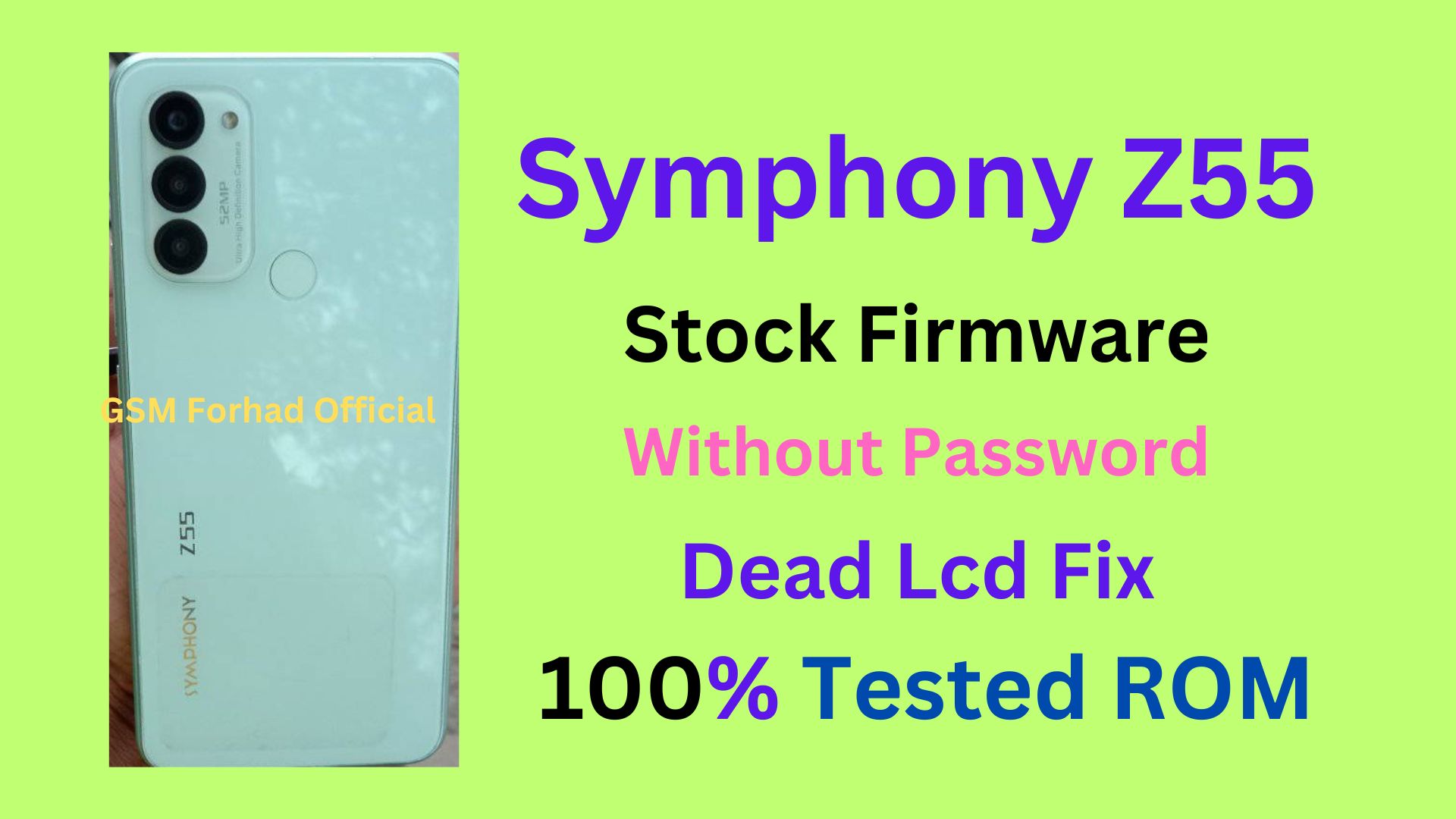 Symphony Z55 Flash File Without Password