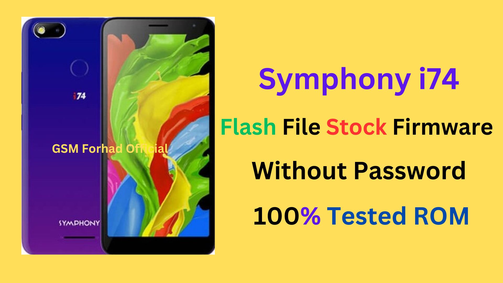 Symphony i74 Flash File Without Password