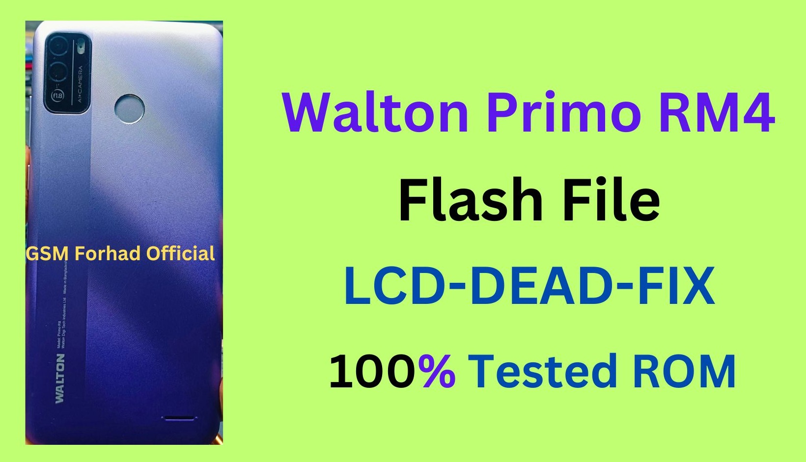 Walton Primo R8 Flash File Without Password