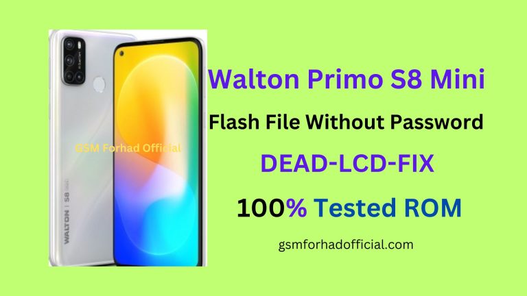 Walton Primo S8 Mini Flash File Without Password