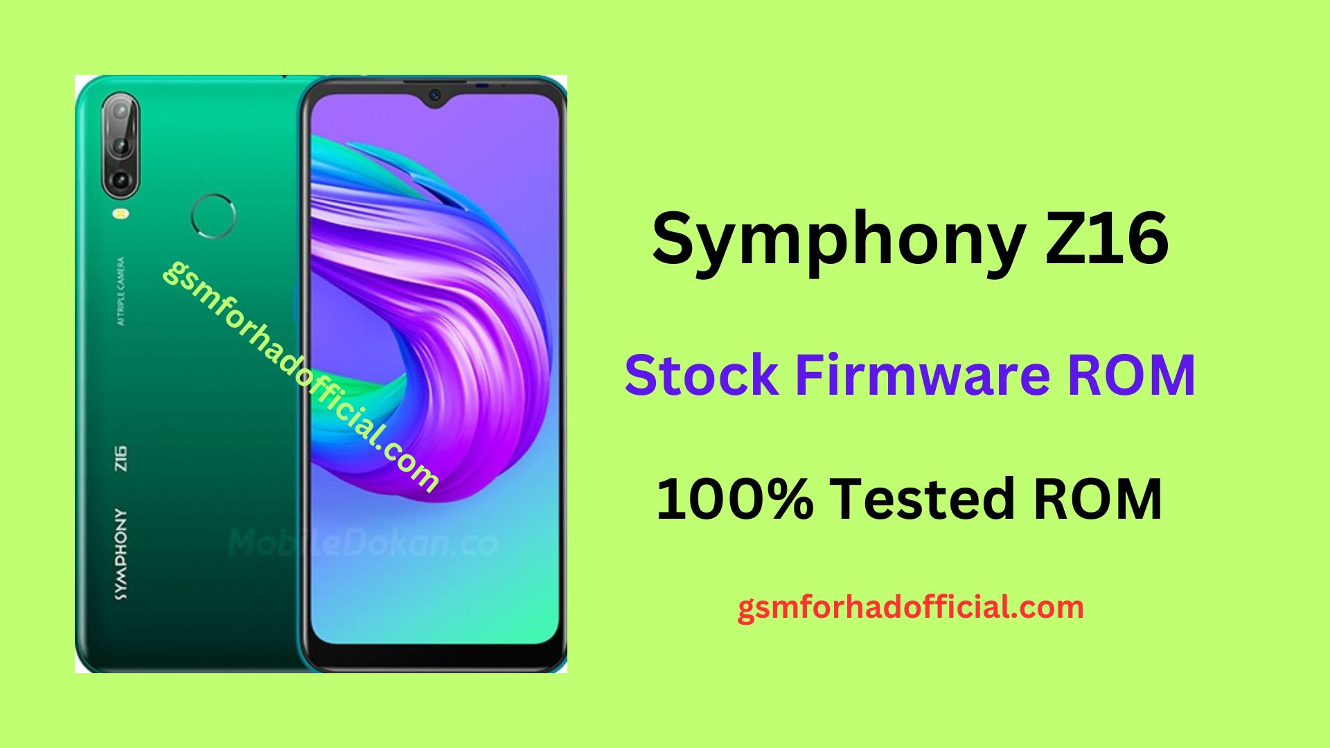 Symphony Z16 Flash File HW3 HW2 - 100% Tested ROM