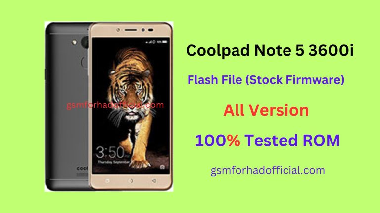 Coolpad Note 5 3600i Flash File