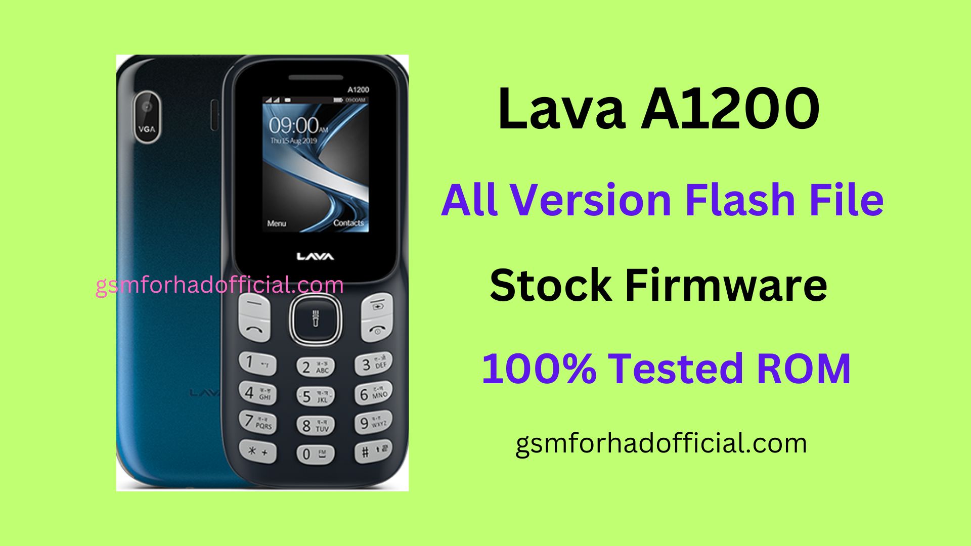 Lava A1200 Flash File Without Password