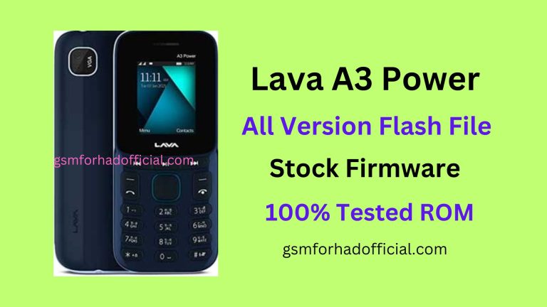 Lava A3 Power Flash File Without Password