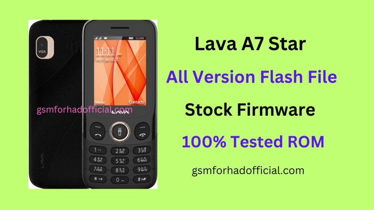 Lava A7 Star Flash File Without Password