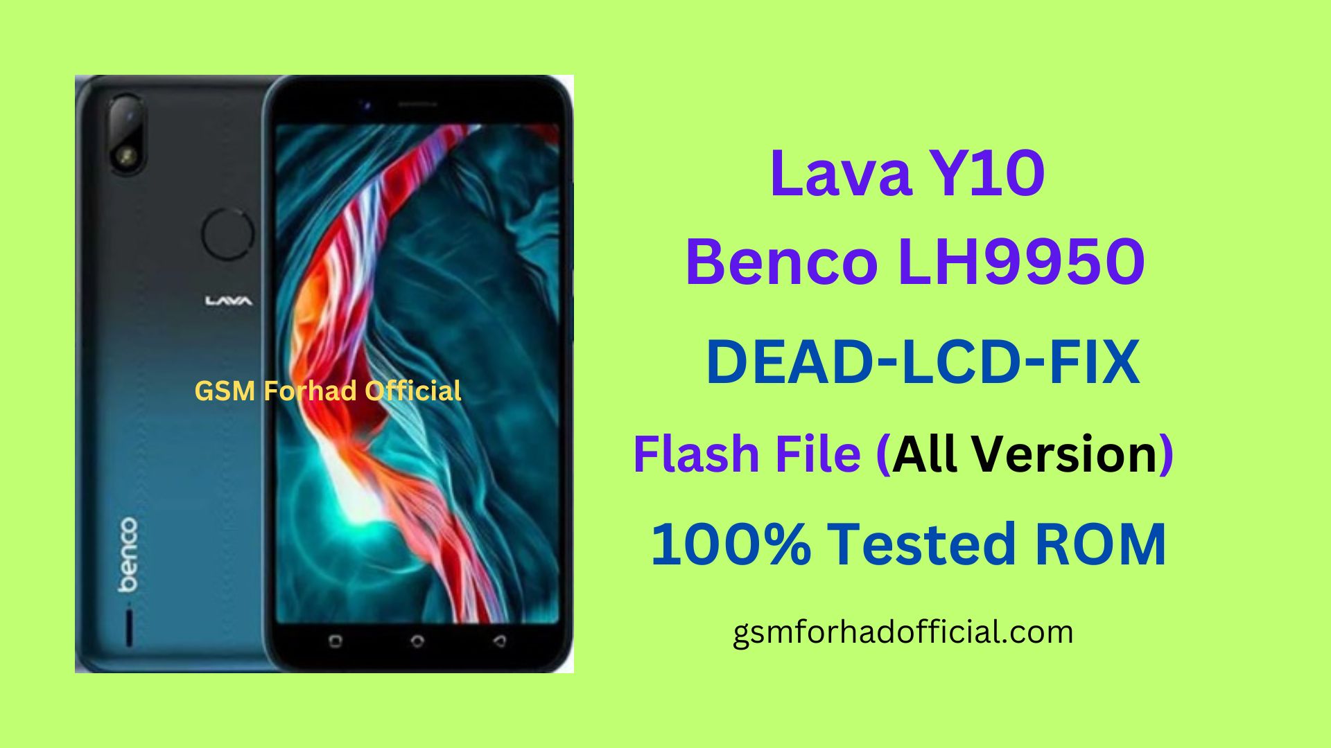 Lava Y10 Flash File Without Password