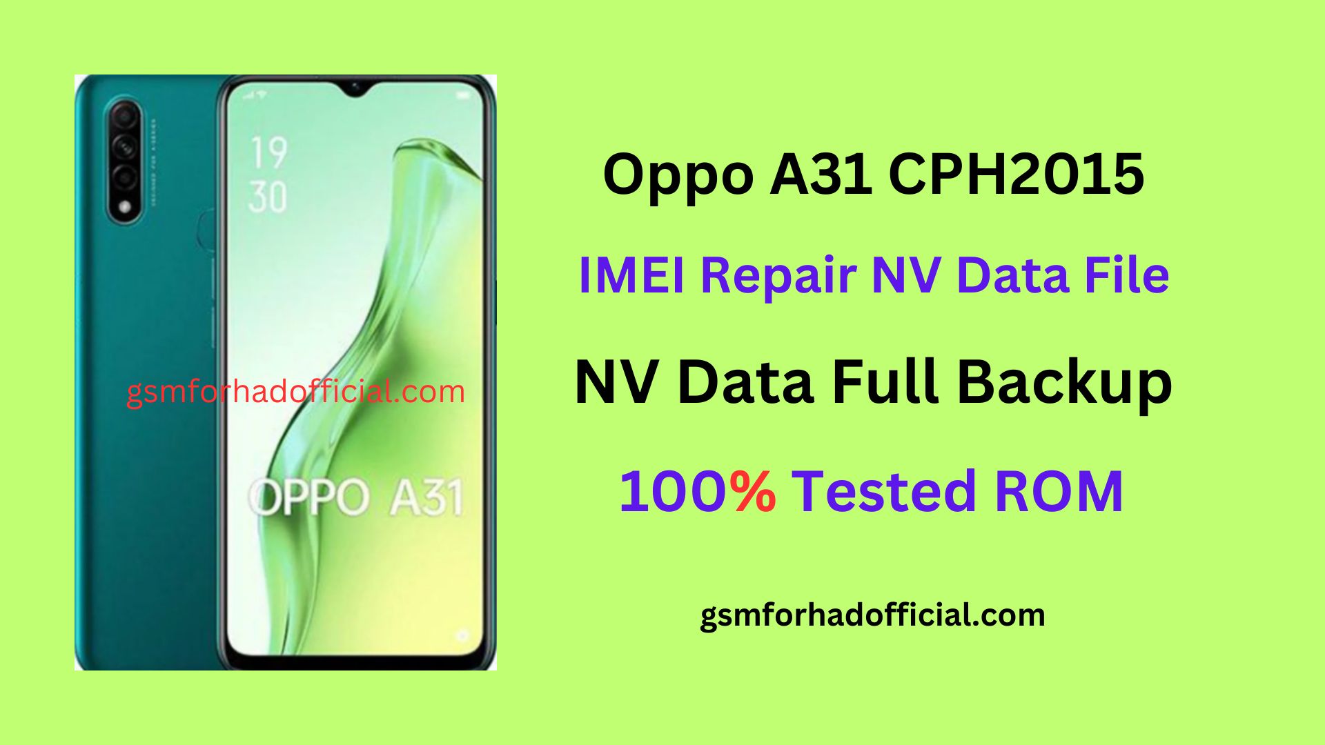 Oppo A31 CPH2015 NV Data File