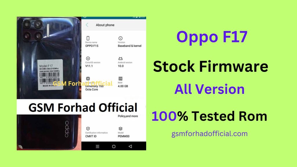 Oppo Clone F17 Flash File