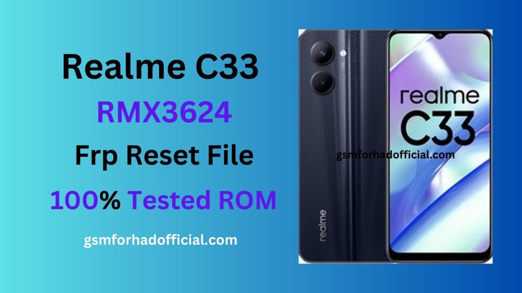 Realme C33 RMX3624 FRP Reset File