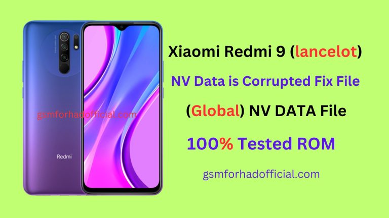 Redmi 9 NV Data is Corrupted Fix File