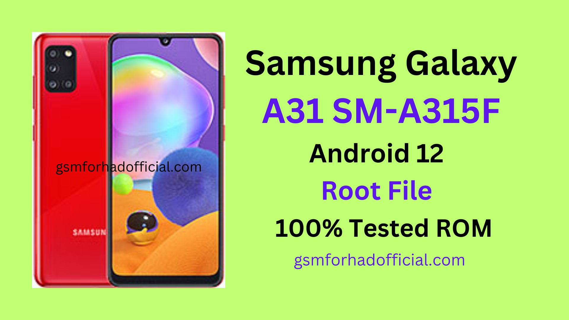 Samsung SM-A315F ROOT File