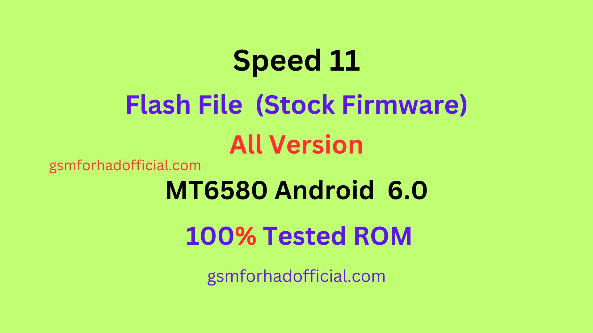 Speed 11 Flash File