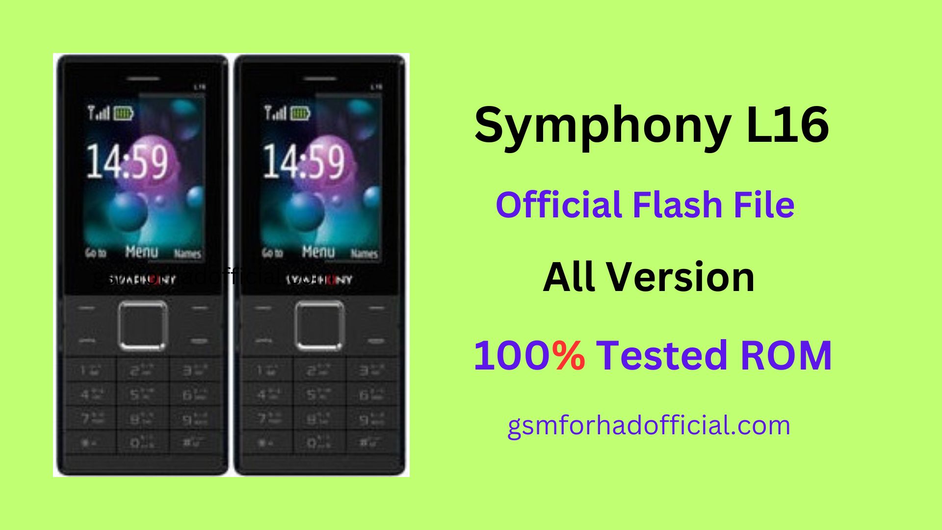 Symphony L16 Flash File Without Password