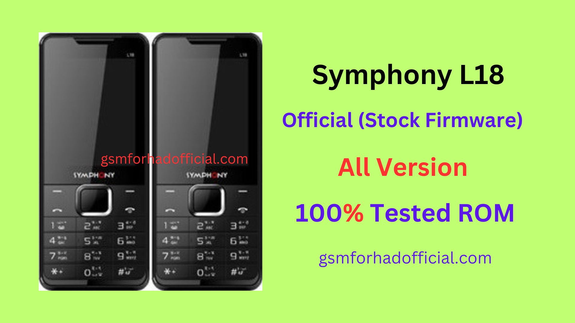 Symphony L18 Flash File Without Password