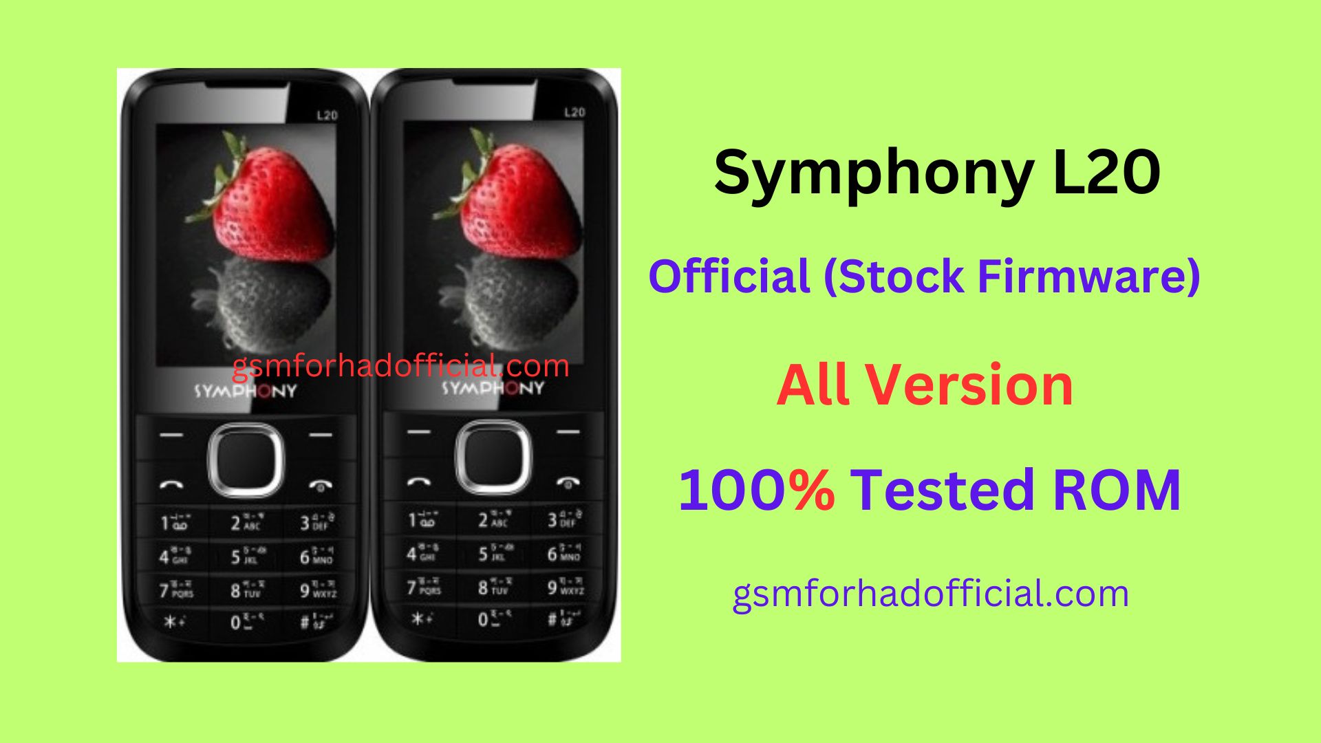 Symphony L20 Flash File Without Password