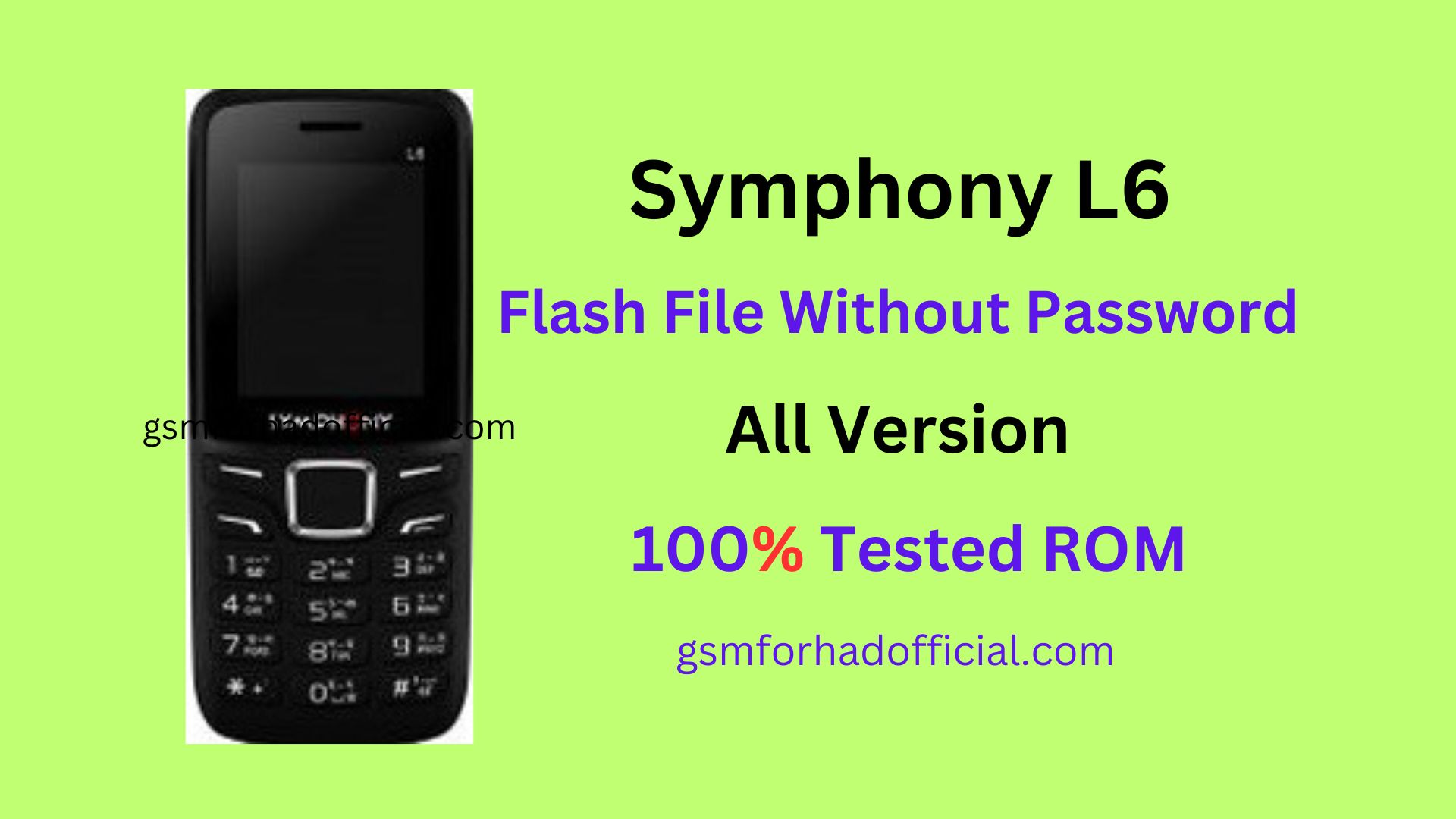 Symphony L6 Flash File Without Password