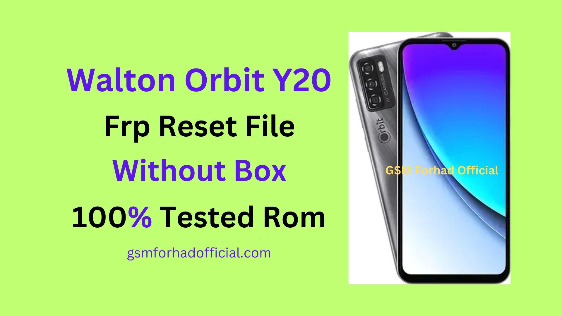 Walton Orbit Y20 Frp Reset File - 100% Tested