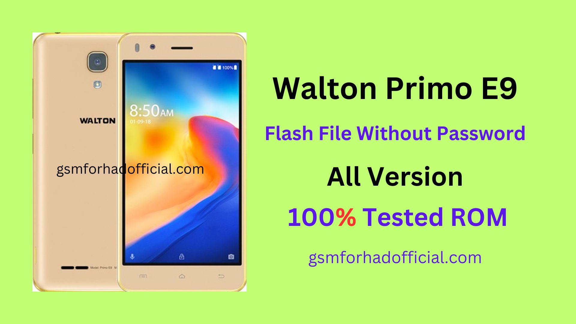 Walton Primo E9 Flash File Without Password