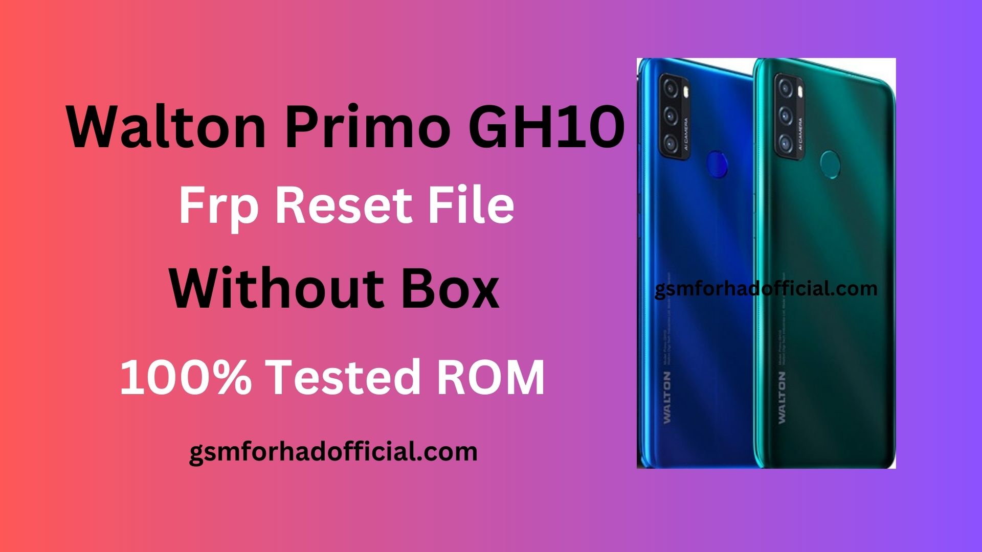 Walton Primo GH10 FRP Reset File