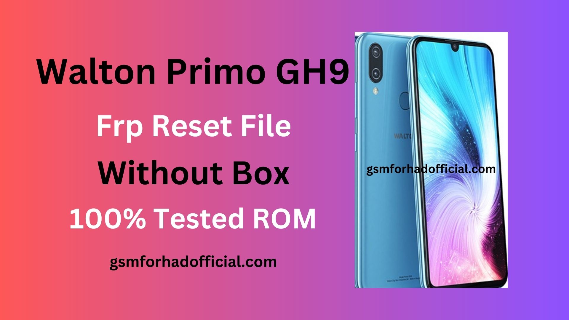 Walton Primo GH9 FRP Reset File