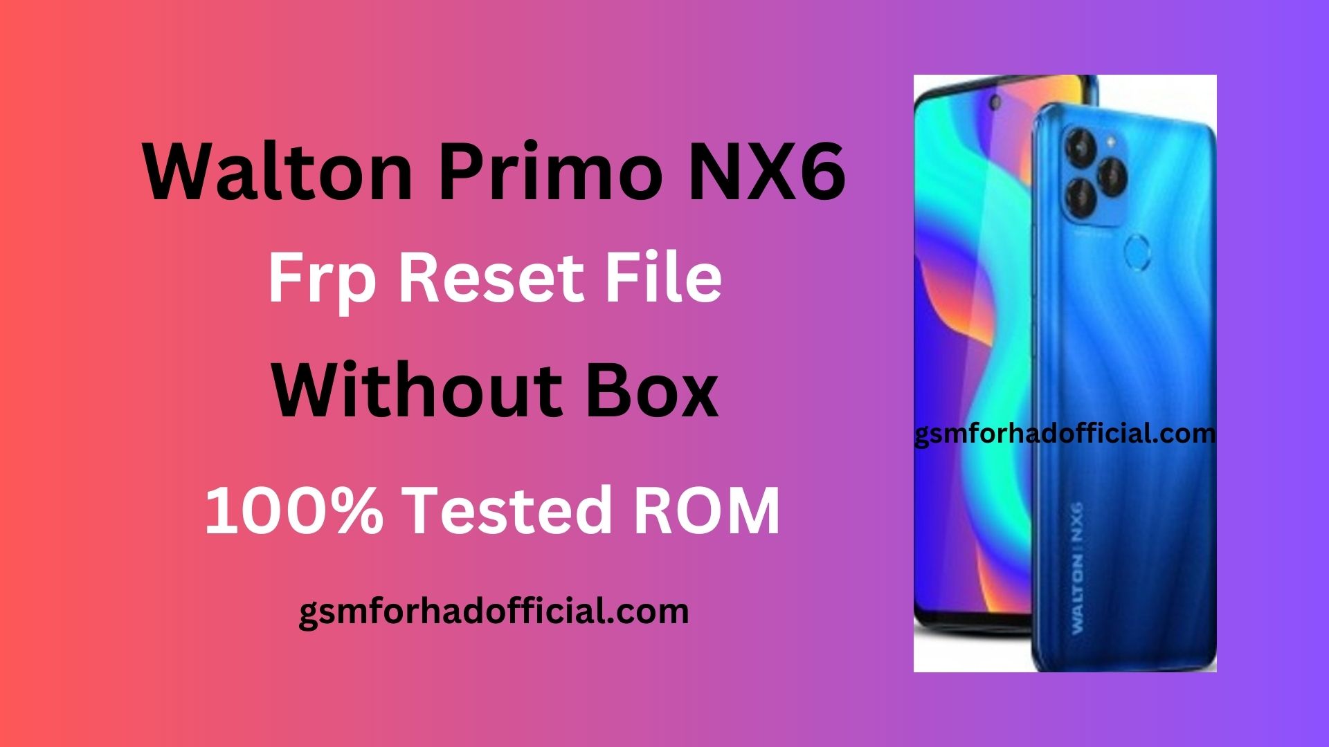 Walton Primo NX6 FRP Reset File