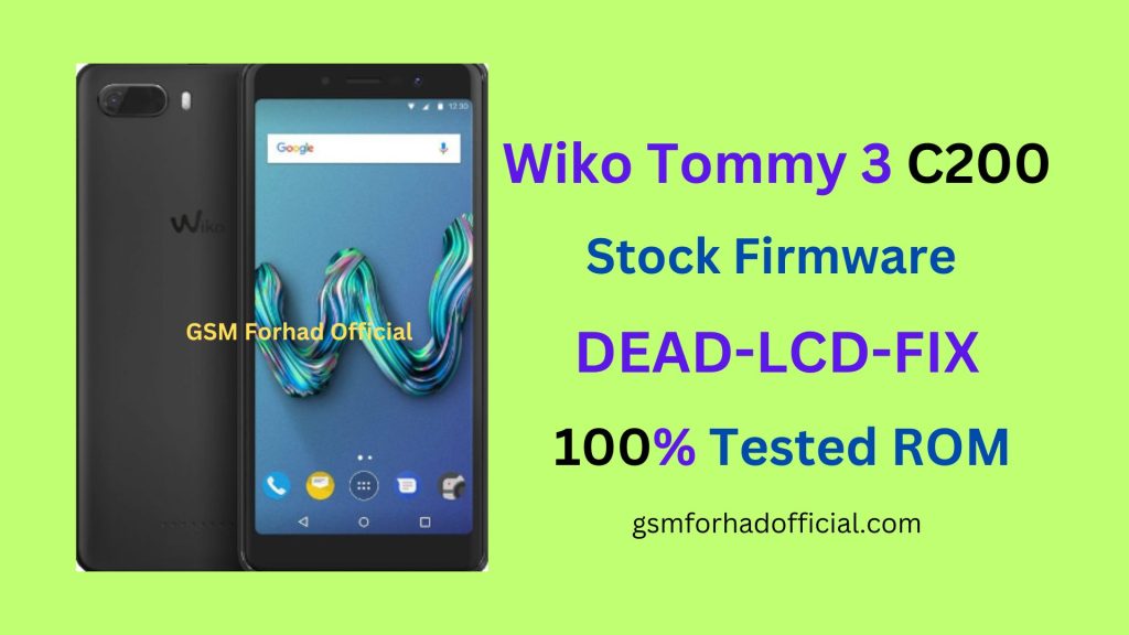 Wiko Tommy 3 C200 Flash File