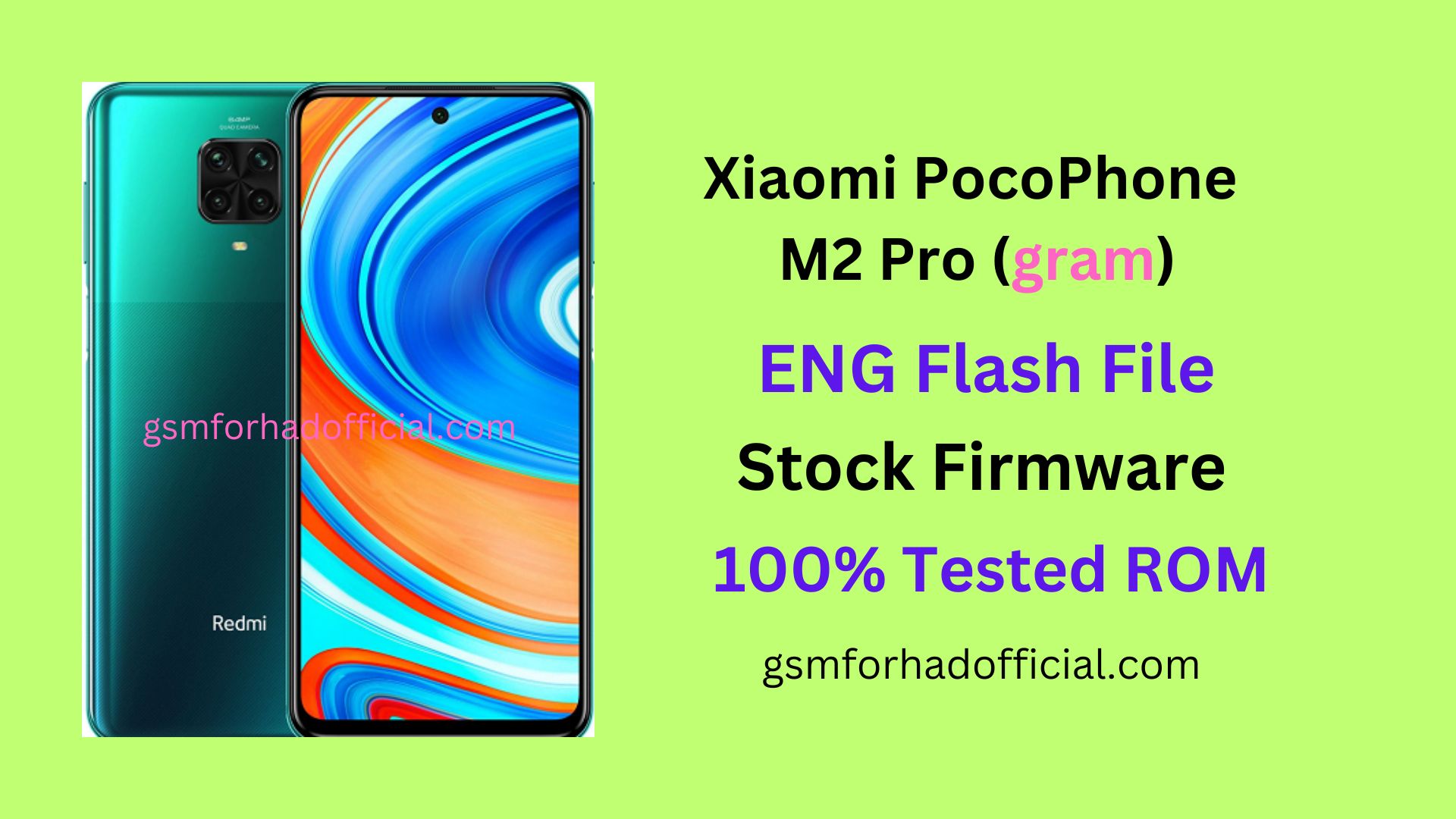 Xiaomi PocoPhone M2 Pro (gram) ENG Flash File