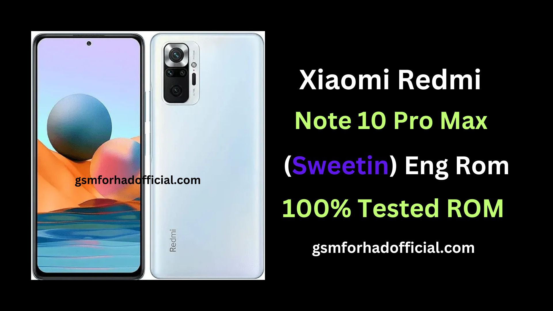 Xiaomi Redmi Note 10 Pro Max (Sweetin) Eng Flash File