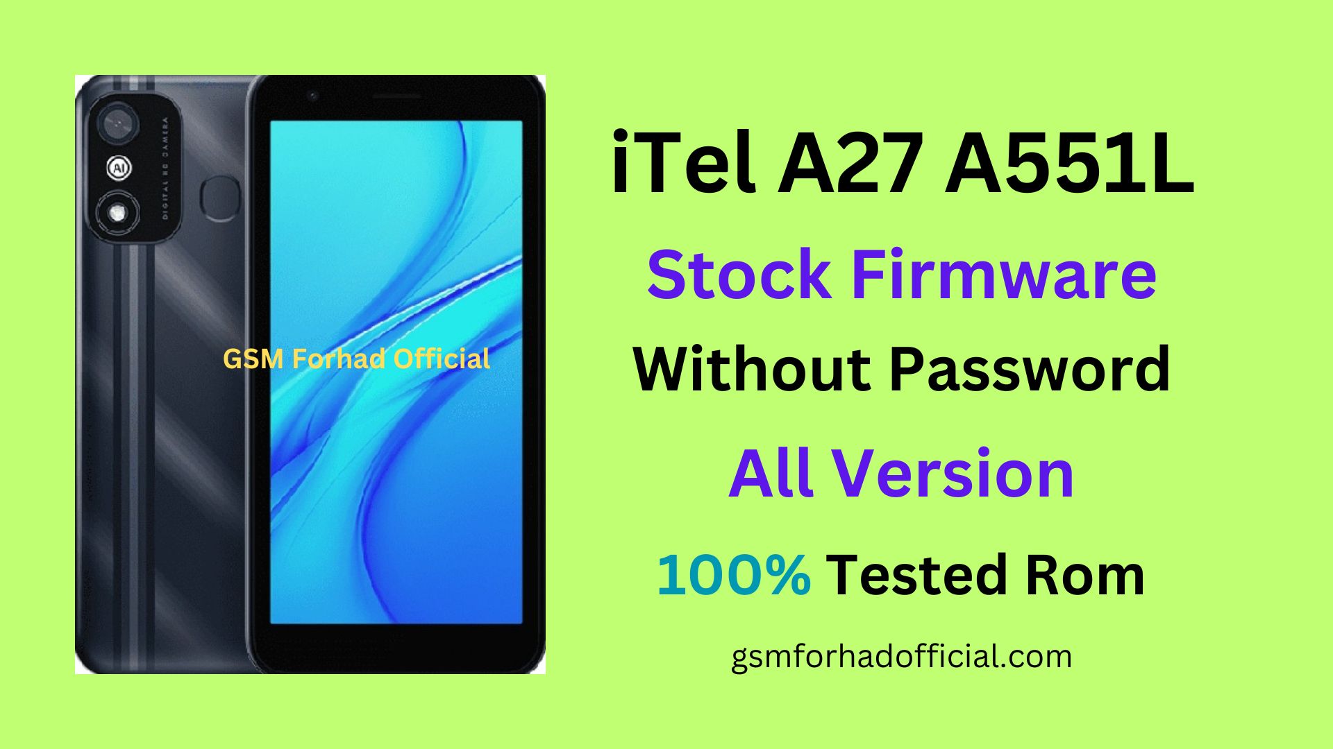 iTel A551L Flash File Without Password