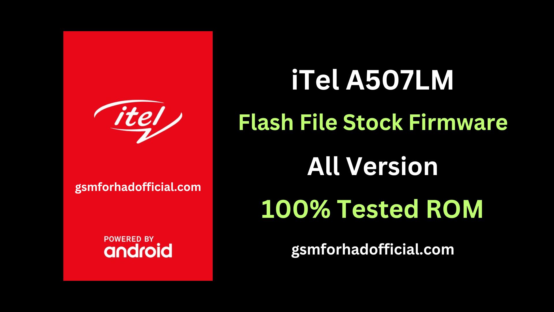 itel A507LM Flash File