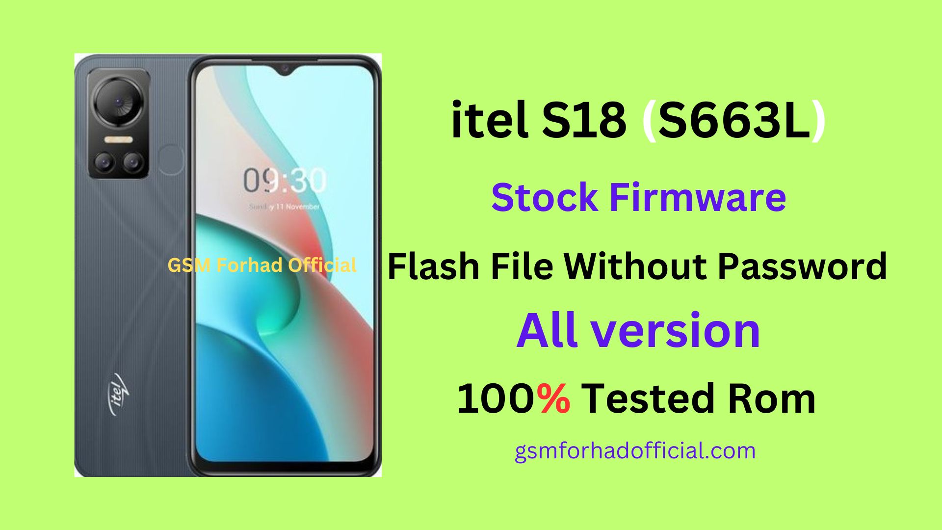 itel S663L Flash File Without Password