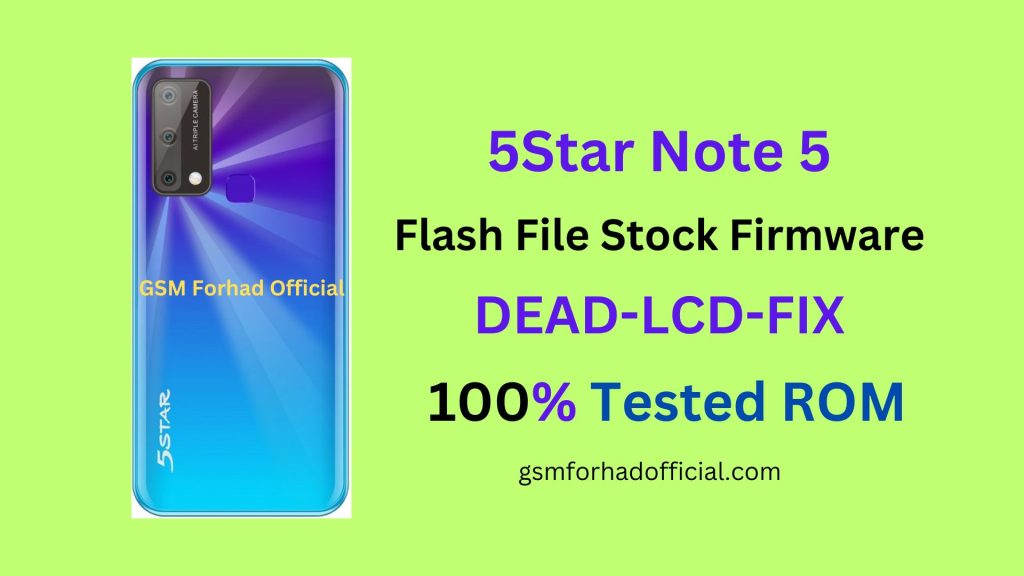 5Star Note 5 Flash File Without Password