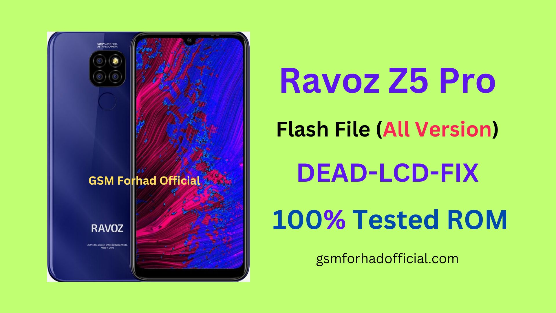 RAVOZ Z5 Pro Flash File