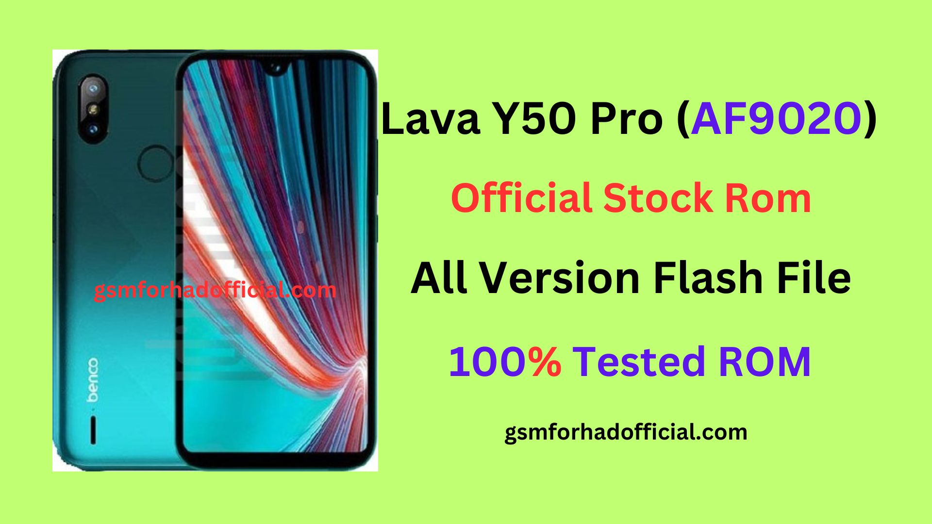 Lava Y50 Pro Flash File