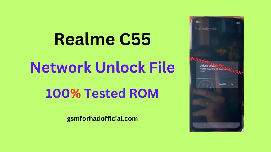 Realme C55 Network Unlock File