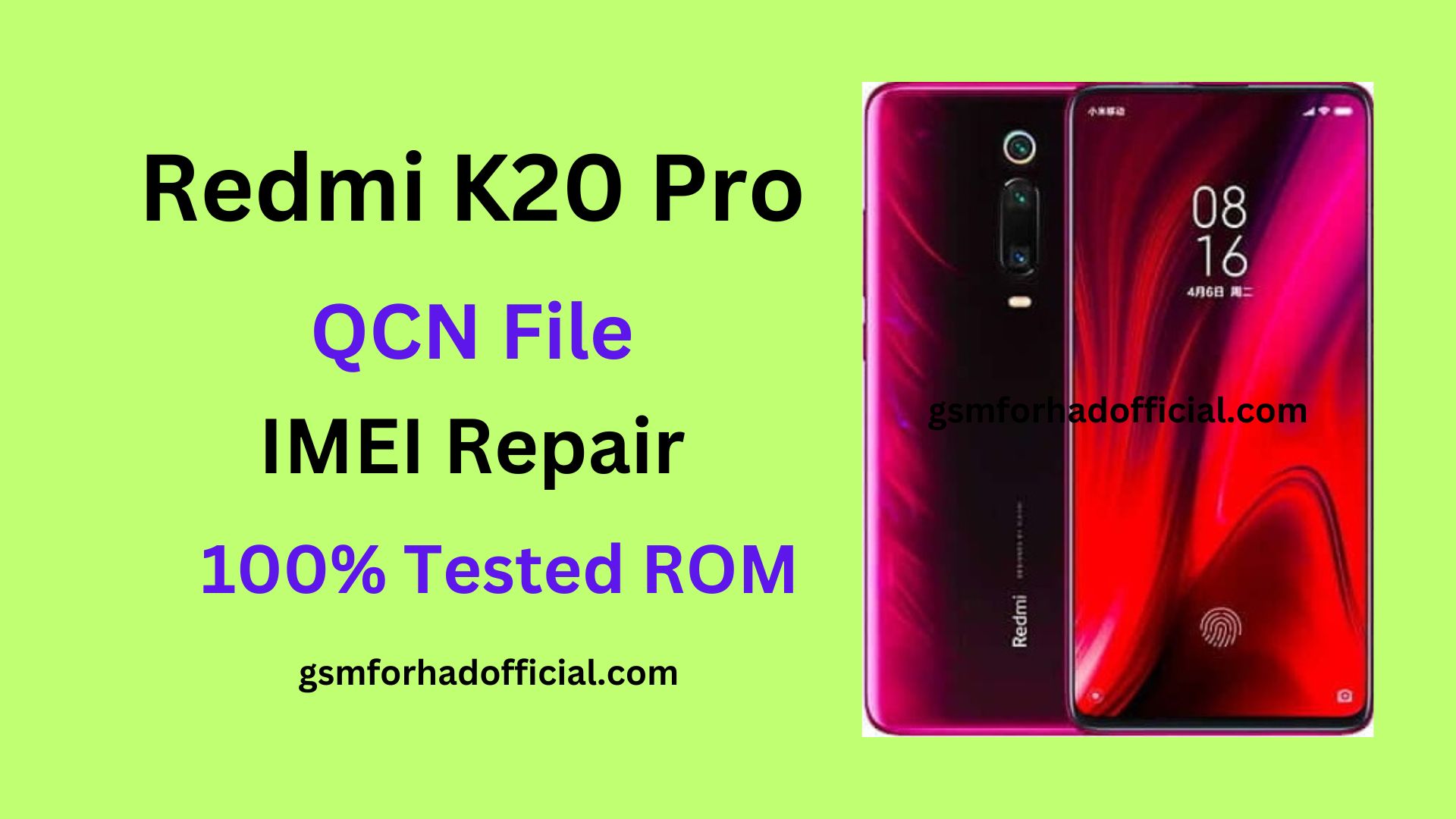 Redmi K20 Pro QCN File