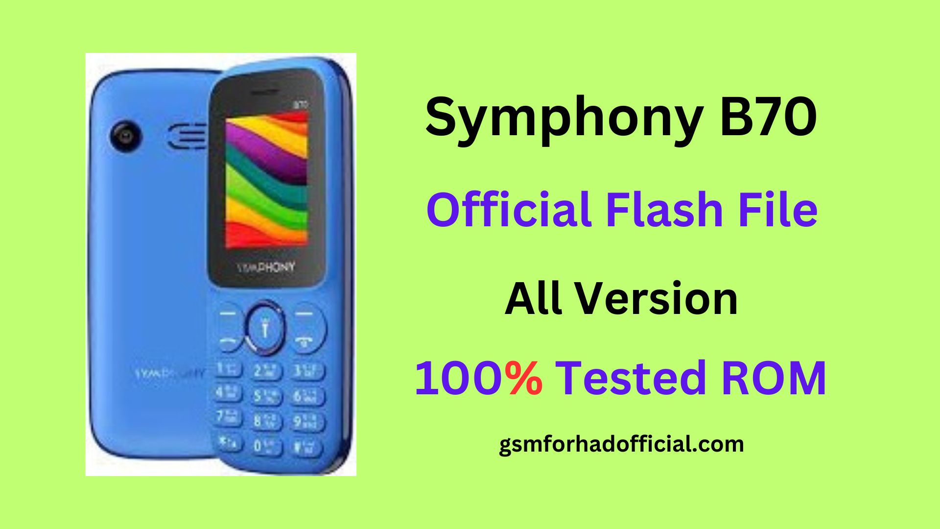 Symphony B70 Flash File