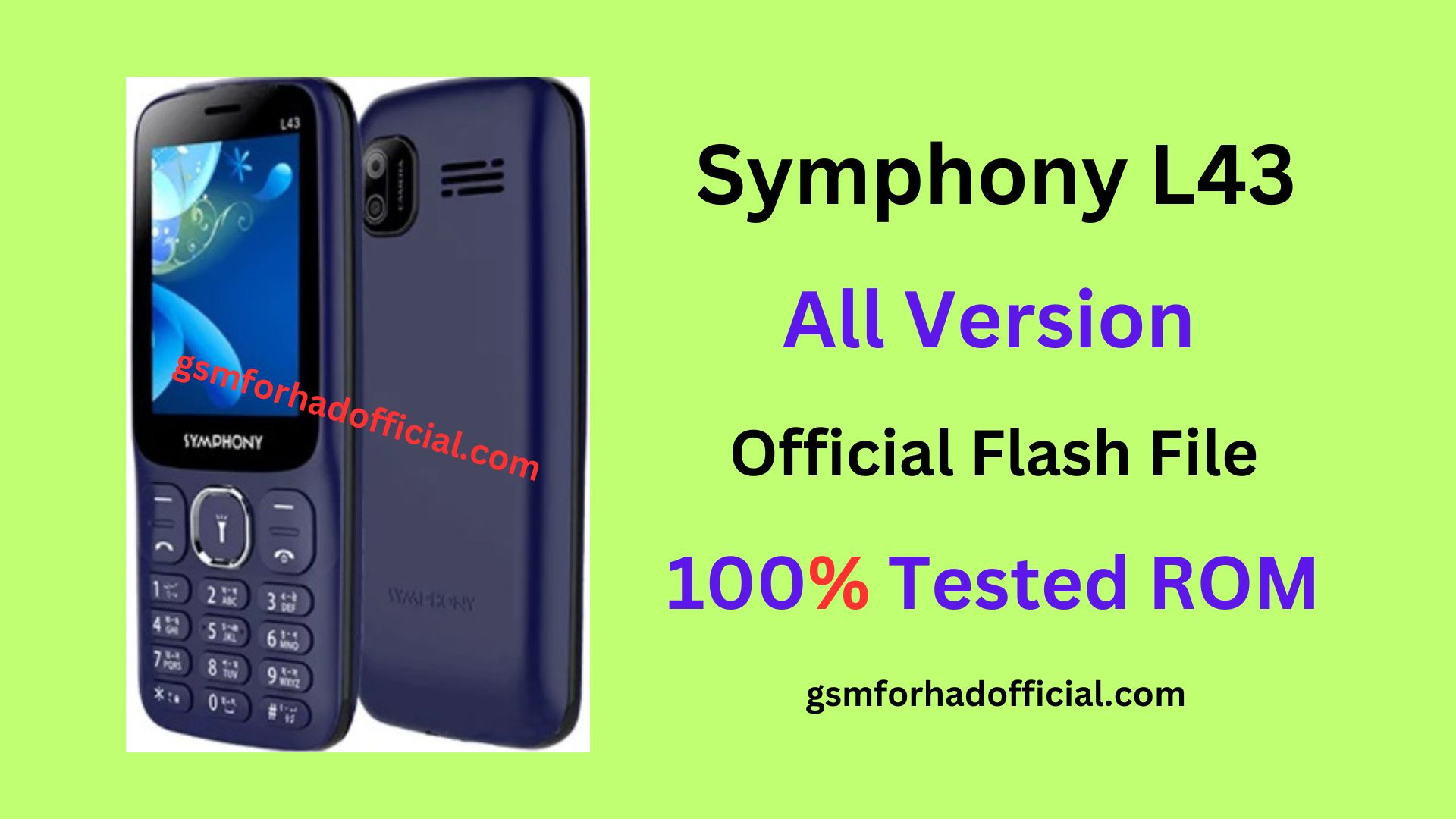 Symphony L43 Flash File