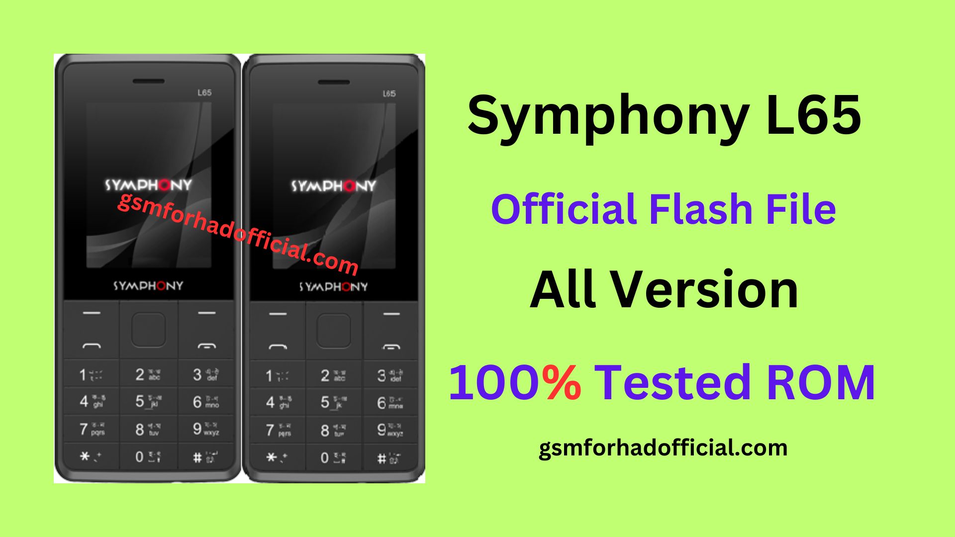 Symphony L65 Flash File