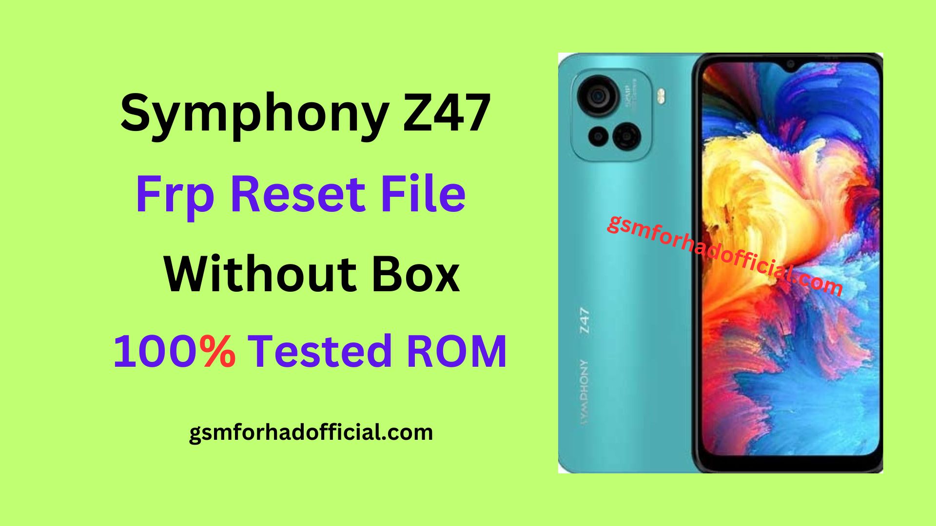 Symphony Z47 FRP Reset File