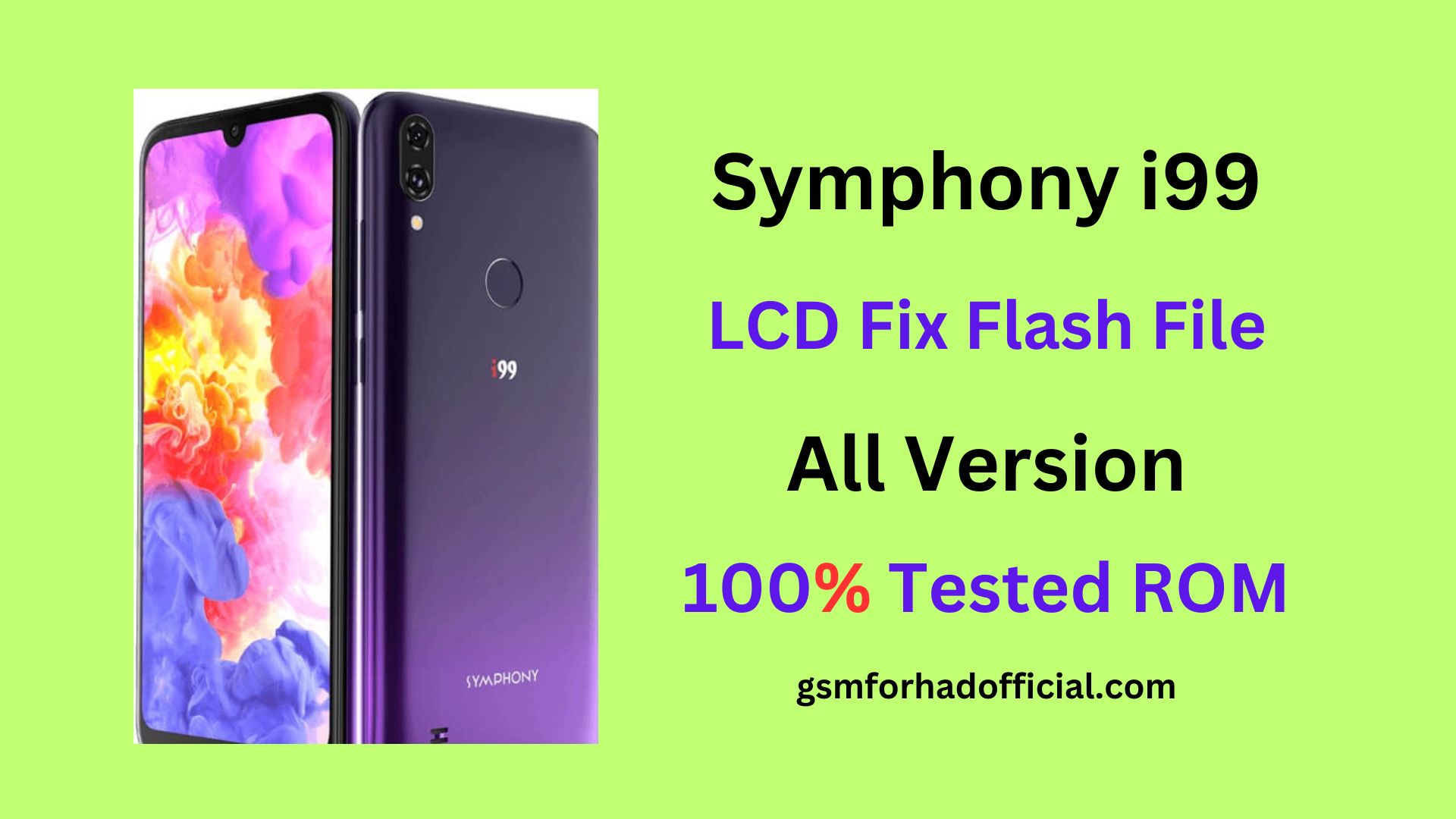 Symphony i99 Flash File