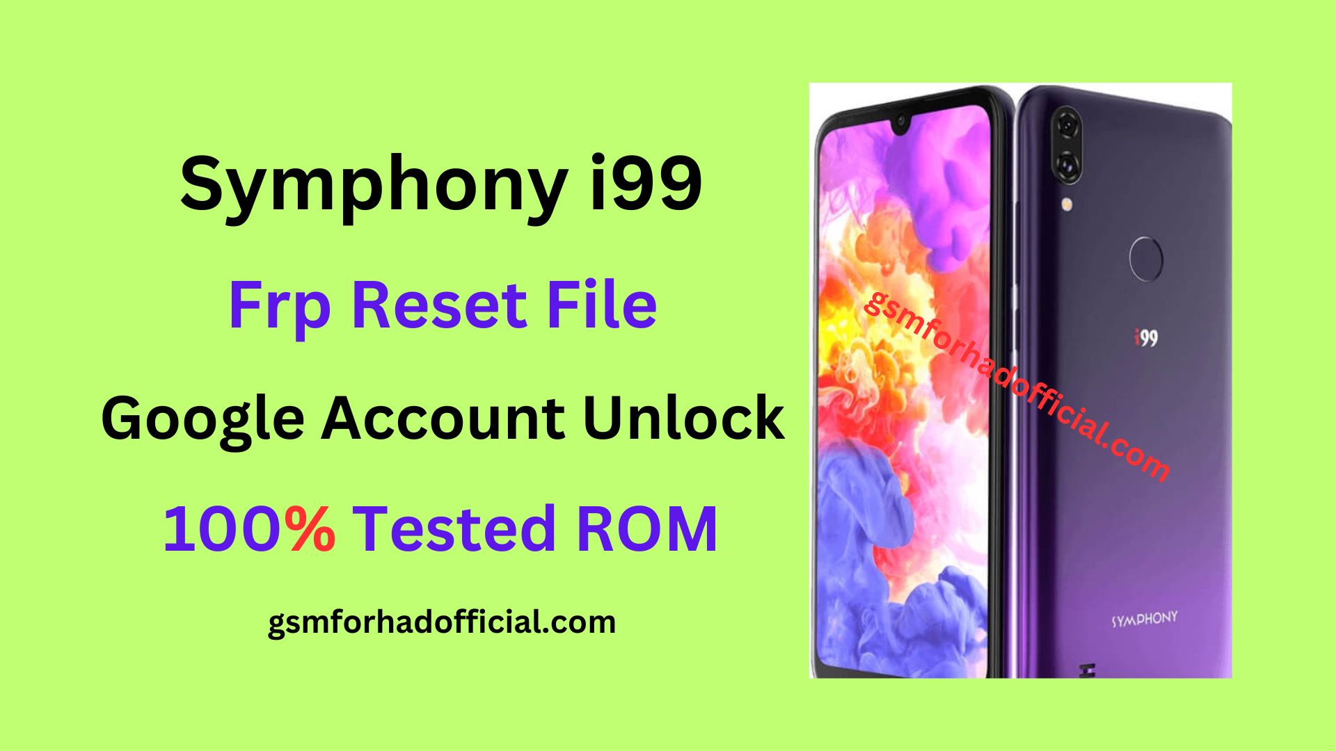 Symphony i99 Frp Reset File