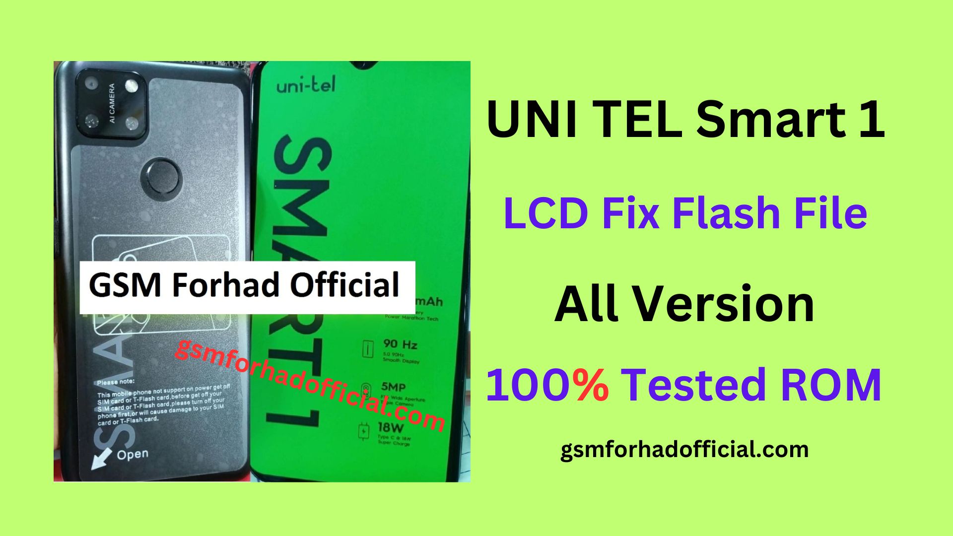 UNI TEL smart 1 Flash file