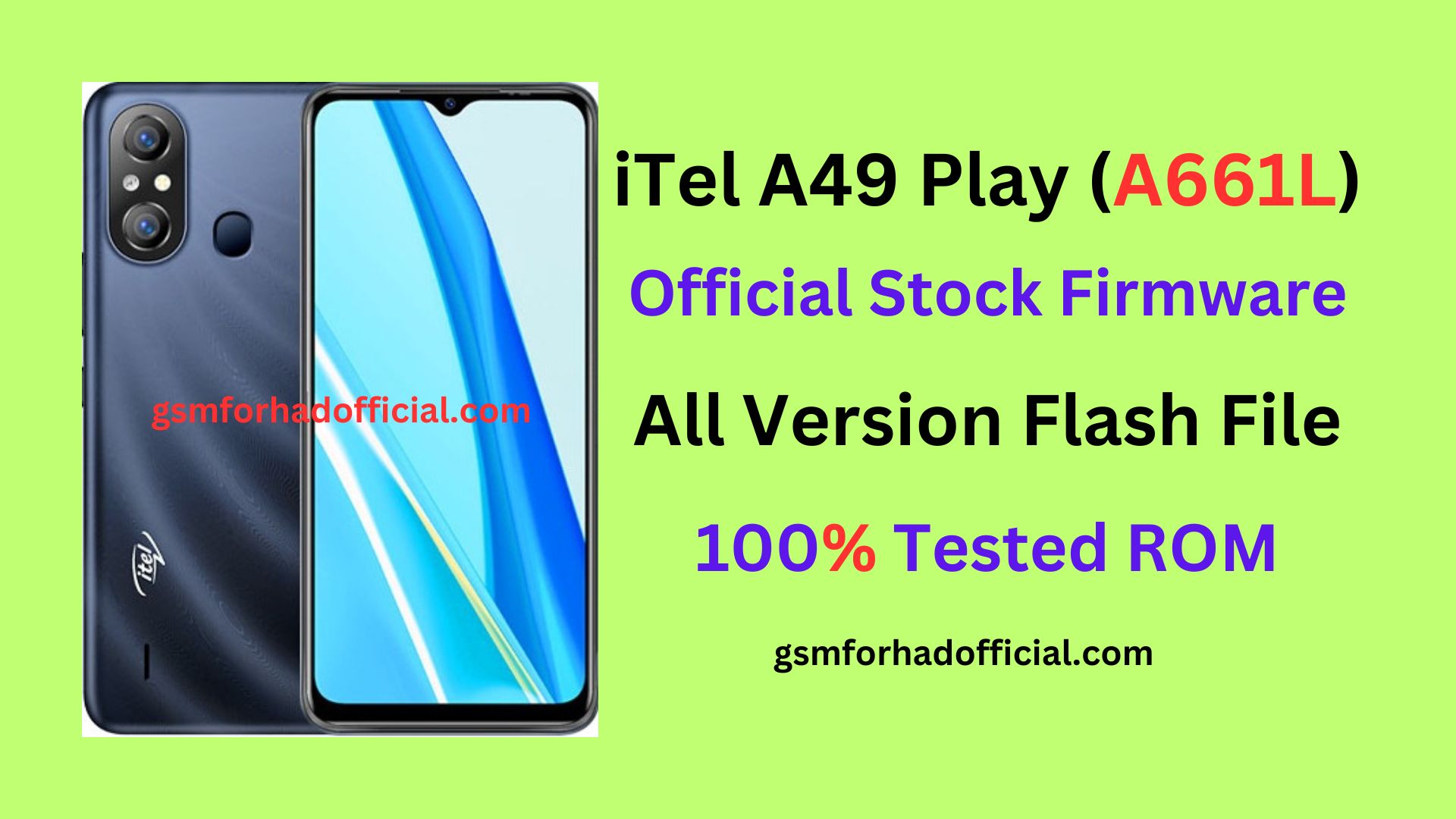 iTel A49 Play A661L Flash File