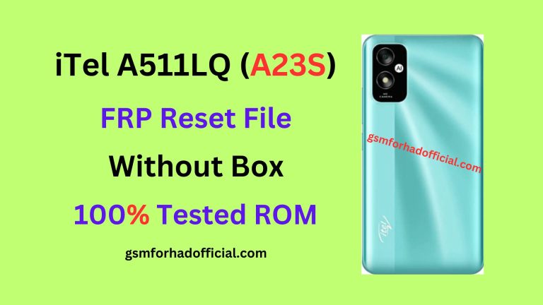 iTel A511LQ Frp Reset File