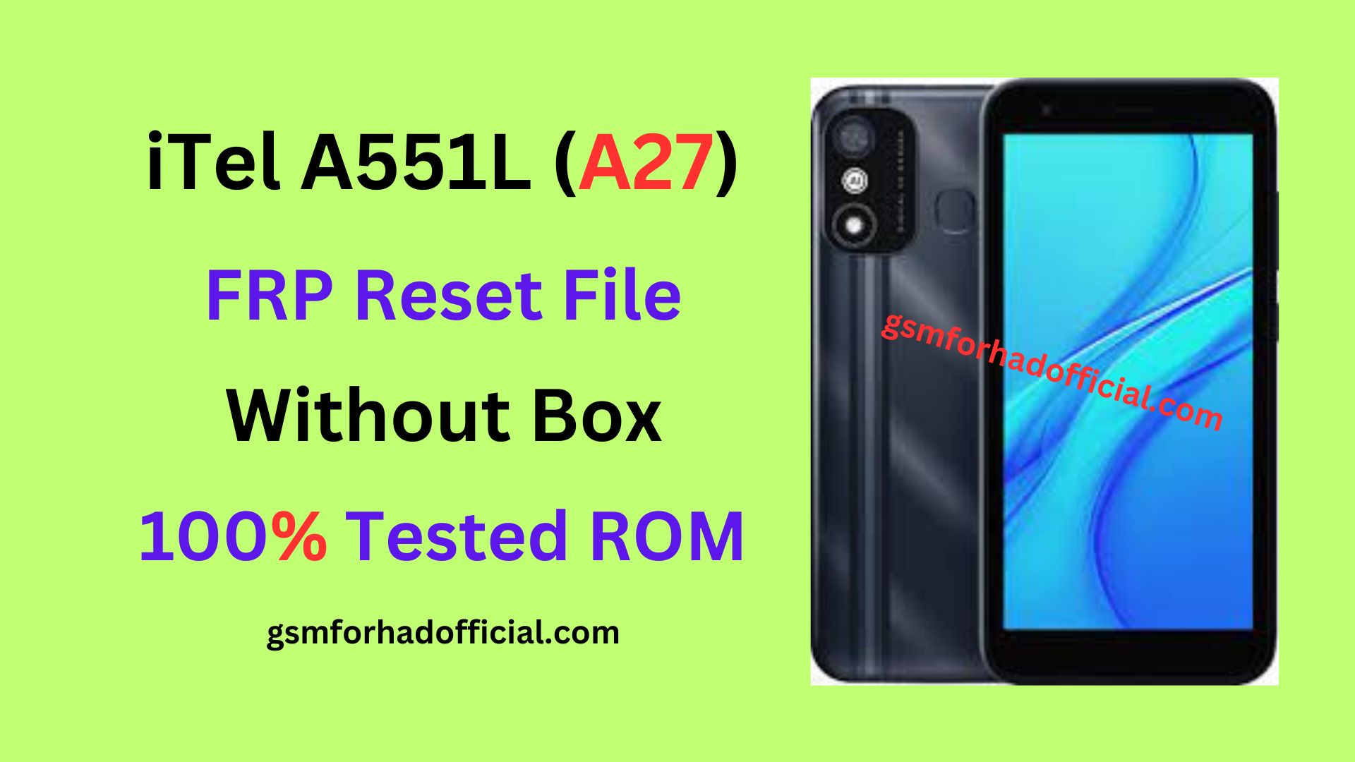 iTel A551L Frp Reset File