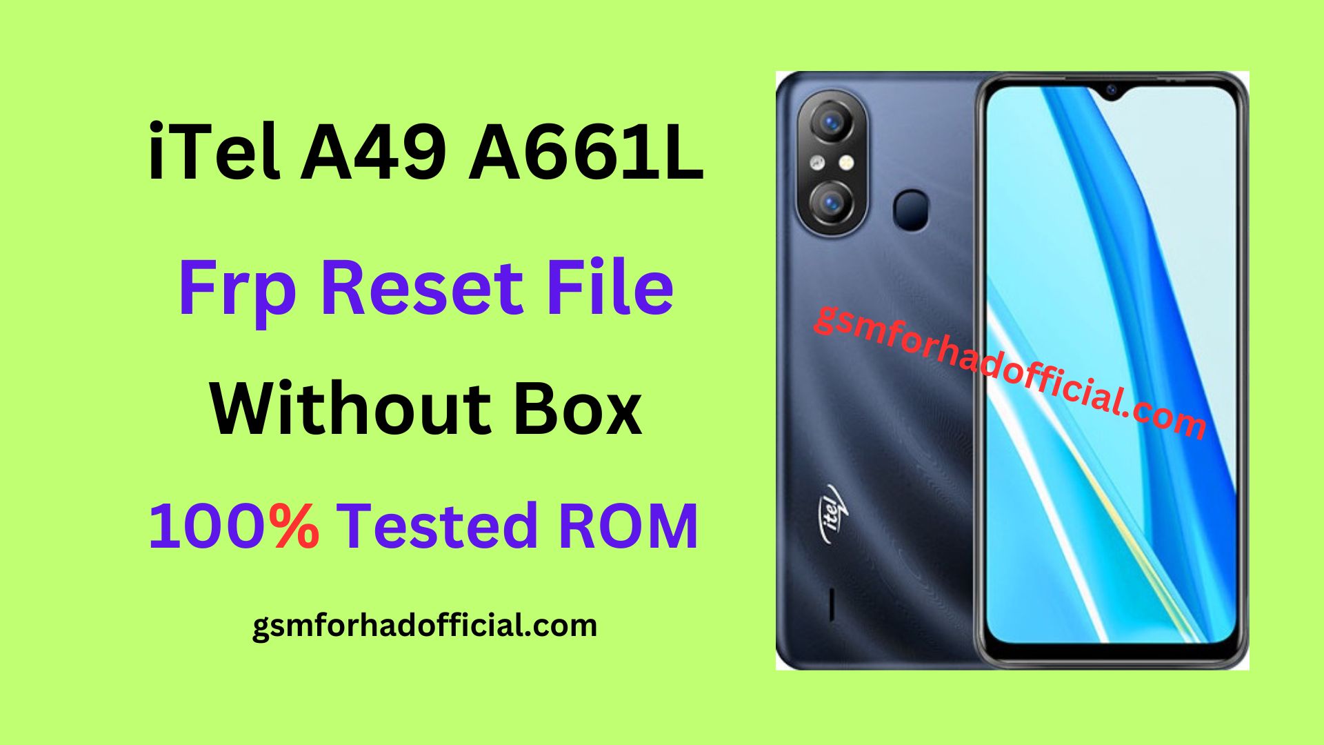 iTel A661L Frp Reset File