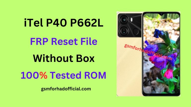 iTel P662L Frp Reset File