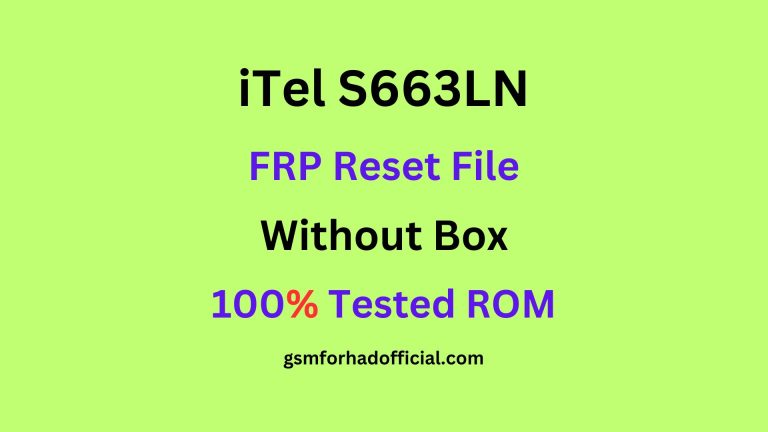 iTel S663LN FRP Reset File